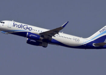 An IndiGo airlines passenger aircraft taxis on the tarmac at Chhatrapati Shivaji International airport in Mumbai(Reuters)