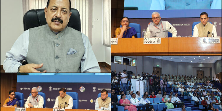 Union Minister Dr Jitendra Singh speaking after virtually launching 'Single Simplified Pension Application Form and Digital Integration of Bhavishya with e-HRMS' on Friday.