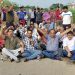 Traders staging ‘dharna’ in warehouse area of Nehru Market, Jammu.