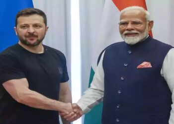 Prime Minister Narendra Modi meets with Ukraine President Volodymyr Zelenskyy on the sidelines of the 2024 G7 Summit in Italy.