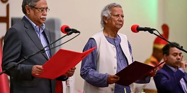 The interim government of Bangladesh is headed by Nobel Laureate Muhammad Yunus.