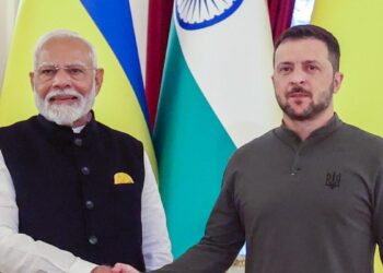 Prime Minister Modi meets Ukrainian President Zelensky in New York.(@narendramodi X )