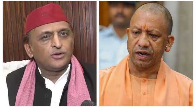 Akhilesh Yadav's remarks were in response to Yogi Adityanath’s statement that the SP’s red cap is "laal" (red) and "karnaame kaale hain" (deeds are black). (Photo: India Today/PTI)