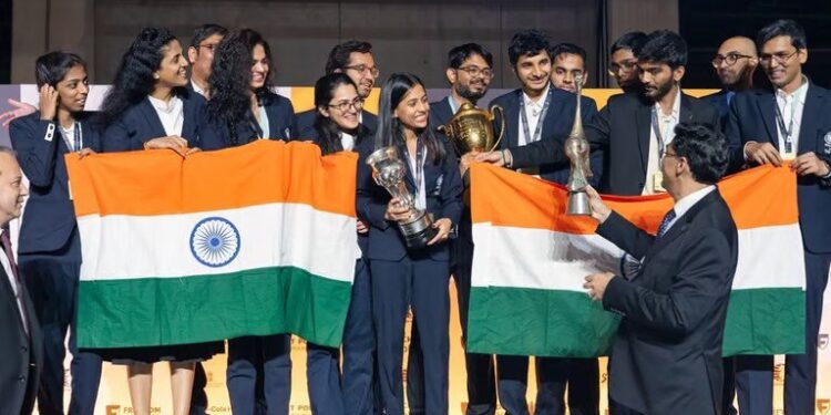 India marked a historic moment as both the men's and women's teams clinched their first-ever gold medals