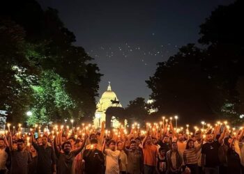 A protest in the aftermath of the RG Kar brutality in Kolkata