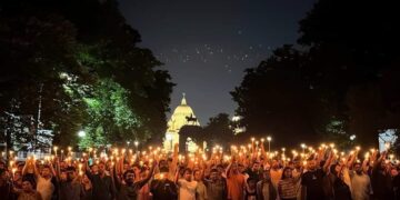 A protest in the aftermath of the RG Kar brutality in Kolkata