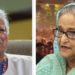 Photo Collage: Head of Bangladesh's Interim Government Muhammad Yunus (L) and former Bangladesh Prime Minister Sheikh Hasina. Photo: Raif Lotys. Attribution 4.0 International and Screengrab