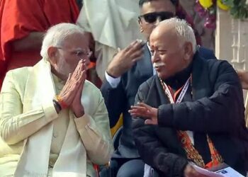 File photo of Prime Minister Narendra Modi and RSS chief Mohan Bhagwat | ANI