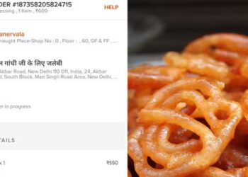 In a post on X, Haryana BJP shared a screenshot of a food delivery order placed on Swiggy for jalebis to be sent to Congress leader Rahul Gandhi.(X/BJP4Haryana)