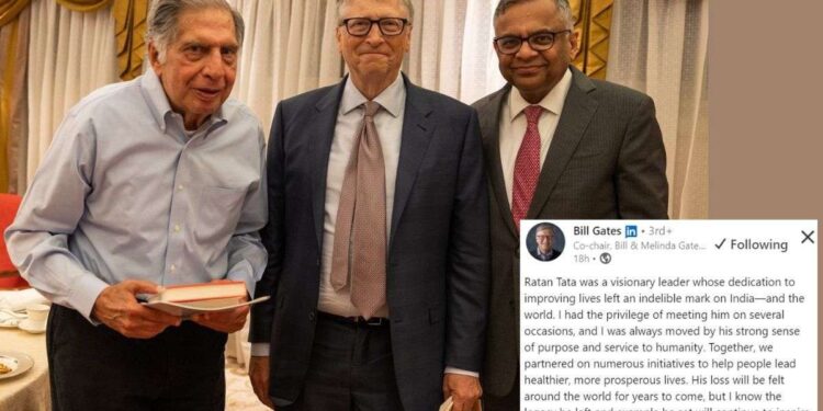 Bill Gates and Sundar Pichai pay heartfelt tributes to Ratan Tata