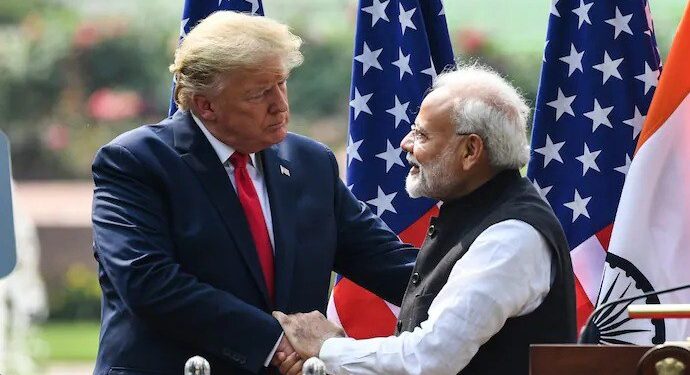 US President Donald Trump with Prime Minister Narendra Modi. (AFP/File)