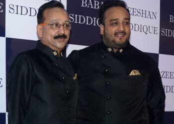 Baba Siddique with MLA son Zeeshan Siddique in Mumbai | Image/X