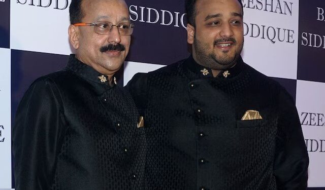 Baba Siddique with MLA son Zeeshan Siddique in Mumbai | Image/X