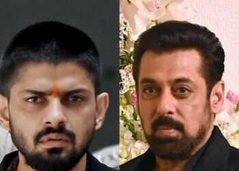 The sender earlier threatened Salman Khan (right) to pay ₹5 crore to end enmity with gangster Lawrence Bishnoi. (left)