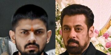 The sender earlier threatened Salman Khan (right) to pay ₹5 crore to end enmity with gangster Lawrence Bishnoi. (left)