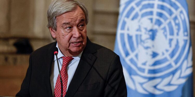 UN Secretary-General Antonio Guterres.