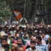 Huge number of people including, BJP party supporters and workers participated in PM Modi Rally in Srinagar. Photo: Ubaid Mukhtar