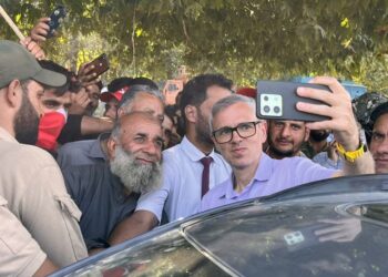 Former Jammu and Kashmir Chief Minister Omar Abdullah campaigning for the elections in the Union Territory. Photo: X/JKNC_