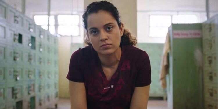 Kangana Ranaut in a still from 'Panga'.