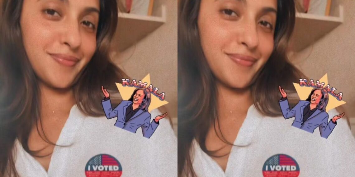 Akansha Ranjan Kapoor voted for Kamala Harris in the US presidential election 2024.