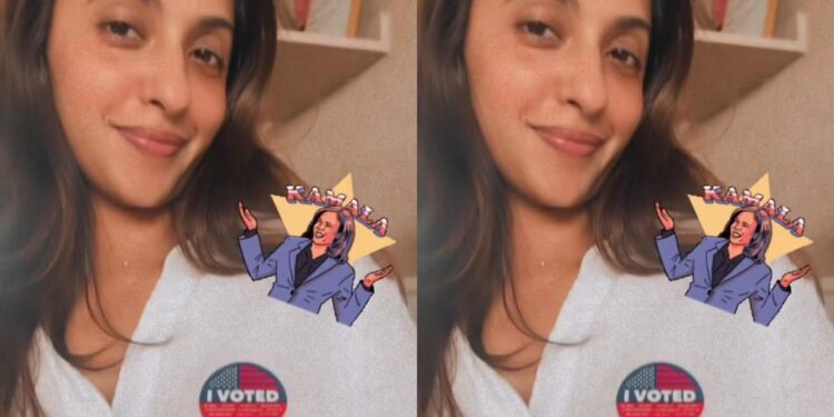 Akansha Ranjan Kapoor voted for Kamala Harris in the US presidential election 2024.