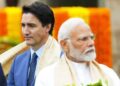 Canada's Prime Minister Justin Trudeau and Prime Minister Narendra Modi at Raj Ghat the G20 Summit.