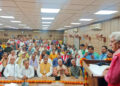 LG Manoj Sinha addressing a function at Ghazipur on Tuesday.