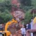 Rescue operation in progress at the site of a landslide at VOC Nagar in Tiruvannamalai on December 2, 2024. | Photo Credit: C. Venkatachalapathy