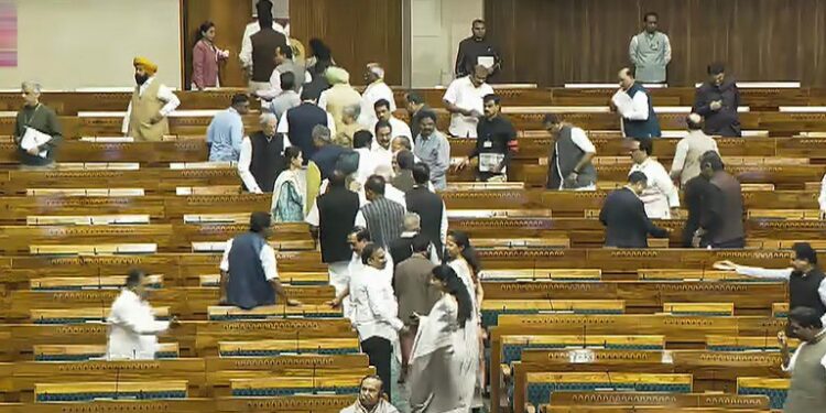 Opposition MPs stage walkout in Lok Sabha on 3 December