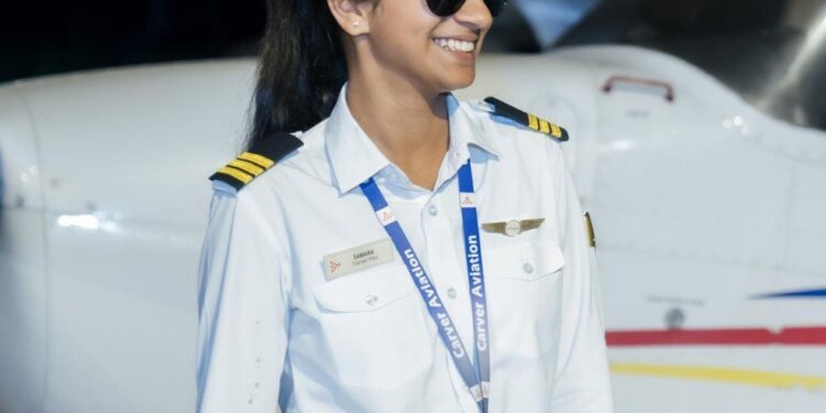 Samaira Hullur from Vijayapura who has obtained commercial pilot licence at the age of 18.