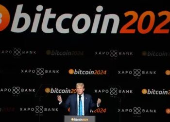 Republican presidential candidate former President Donald Trump speaks at the Bitcoin 2024 Conference Saturday, July 27, 2024, in Nashville, Tenn.