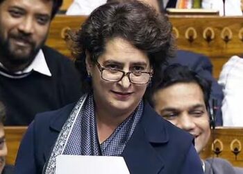 Congress MP Priyanka Gandhi Vadra speaks in the Lok Sabha during the Winter Session of Parliament on Friday