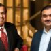 Due to financial difficulties, Gautam Adani and Mukesh Ambani, the richest individuals in India, have both left Bloomberg's $100 billion club.