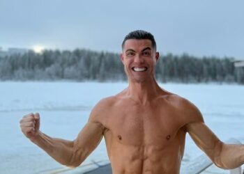 Cristiano Ronaldo shared a short video of his adventure in Finland.