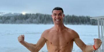 Cristiano Ronaldo shared a short video of his adventure in Finland.