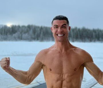 Cristiano Ronaldo shared a short video of his adventure in Finland.