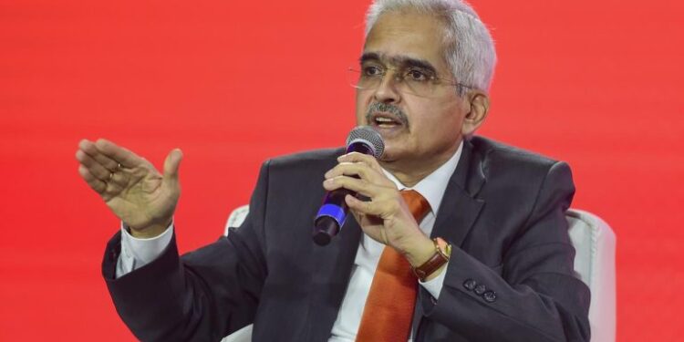 RBI governor Shaktikanta Das delivering the monetary policy statement on Friday