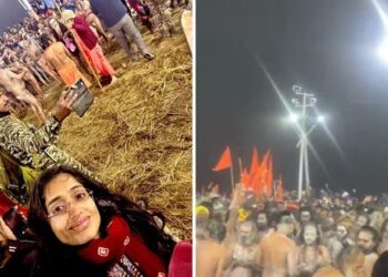 A woman shared her experience of seeing the Naga sadhus at Mahakumbh.