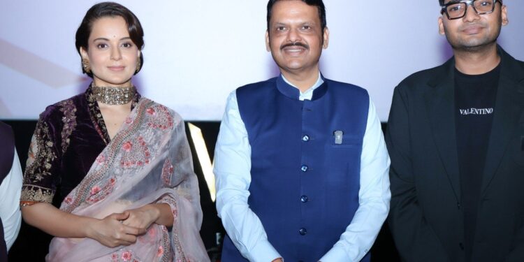 Maharashtra Chief Minister Devendra Fadnavis praises Kangana Ranaut's portrayal of Indira Gandhi in Emergency.