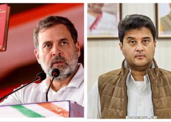 Jyotiraditya Scindia criticised Rahul Gandhi's “only maharajas enjoyed rights” remarks. (REUTERS)