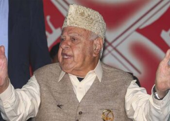 Jammu and Kashmir National Conference President Farooq Abdullah during a meeting at party office, in Jammu, Wednesday, Jan. 22, 2025.